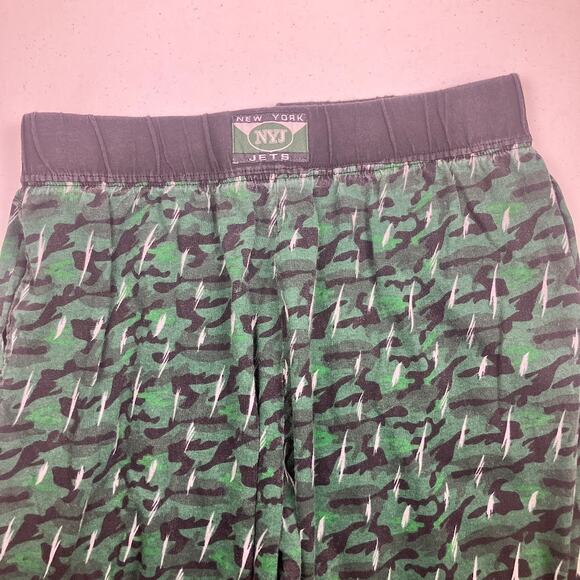 NFL NEW YORK JETS Lighting Print VTG 90s Parachute Pants Size XL Green - Picture 4 of 12